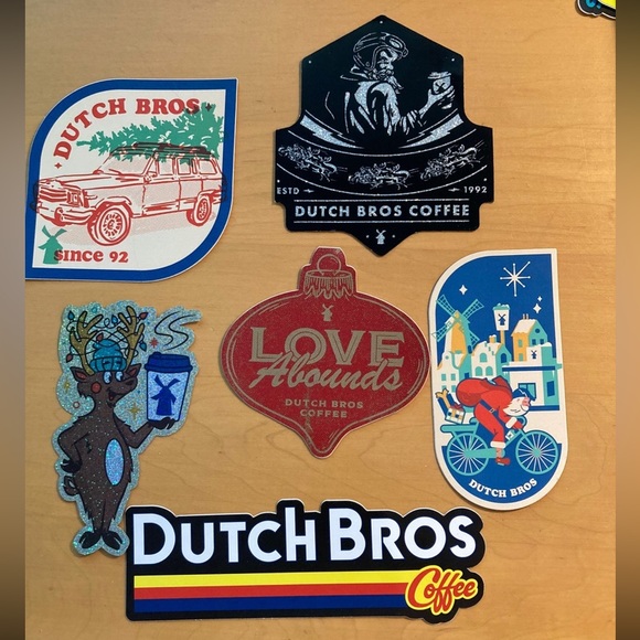 Zombie, Christmas, Arizona Rare Hard to Find Dutch Bros Stickers Mystery Bundle - Picture 3 of 16
